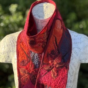 Nuno Felted Skinny Scarf